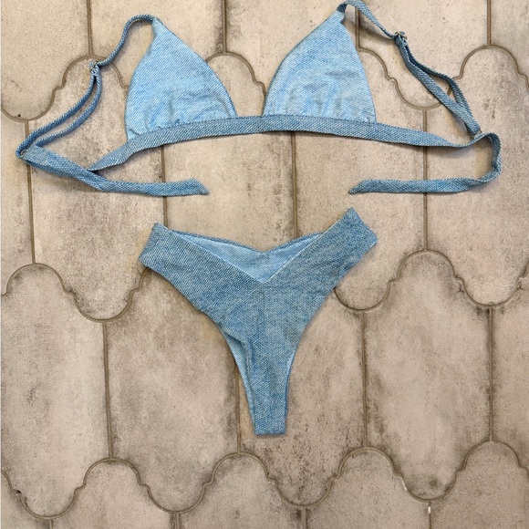 Skatie Blue Jean Bikini Set - Picture 4 of 8